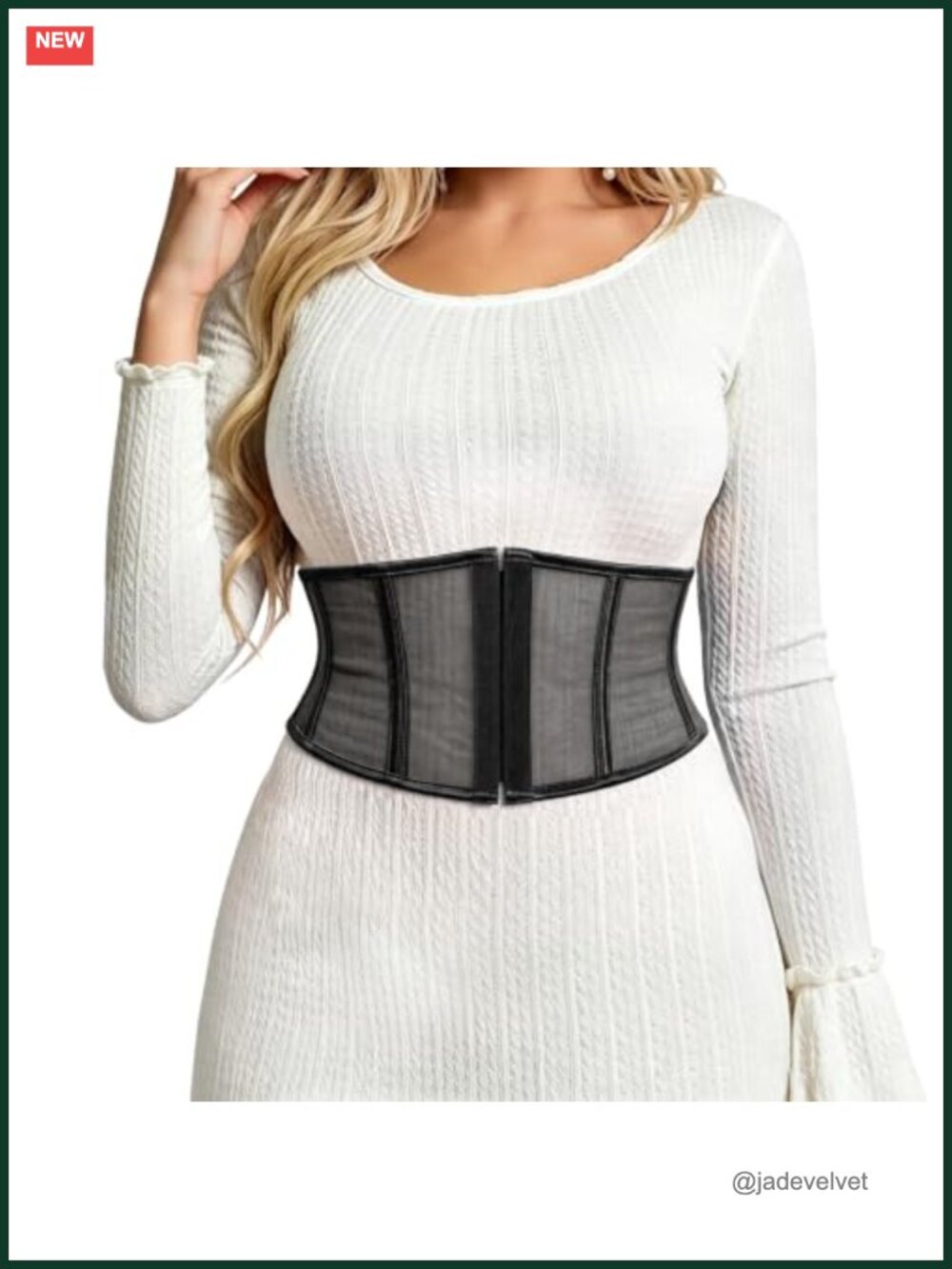 Mesh Corset Belt Underbust Transparent Wide Waist Lace Up Renaissance